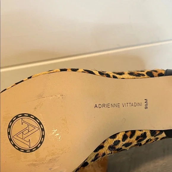 Adrienne Vittadini Nyla Leopard Print Stiletto Ankle Boot / Booties - Size 9.5 - Picture 2 of 10